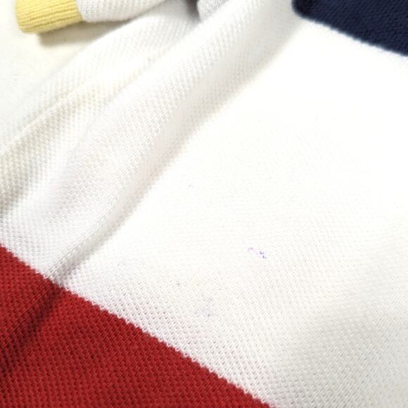 Vtg Polo Ralph Lauren Shirt Boys Sz 7 Colorblock Stripe Short Sleeve Preppy - Picture 4 of 6